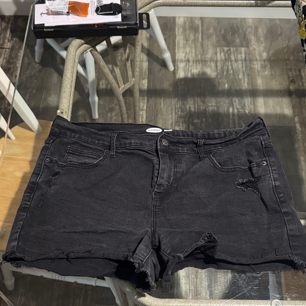 Charcoal Jean Shorts